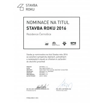 Nominace Stavba roku 2016 - 